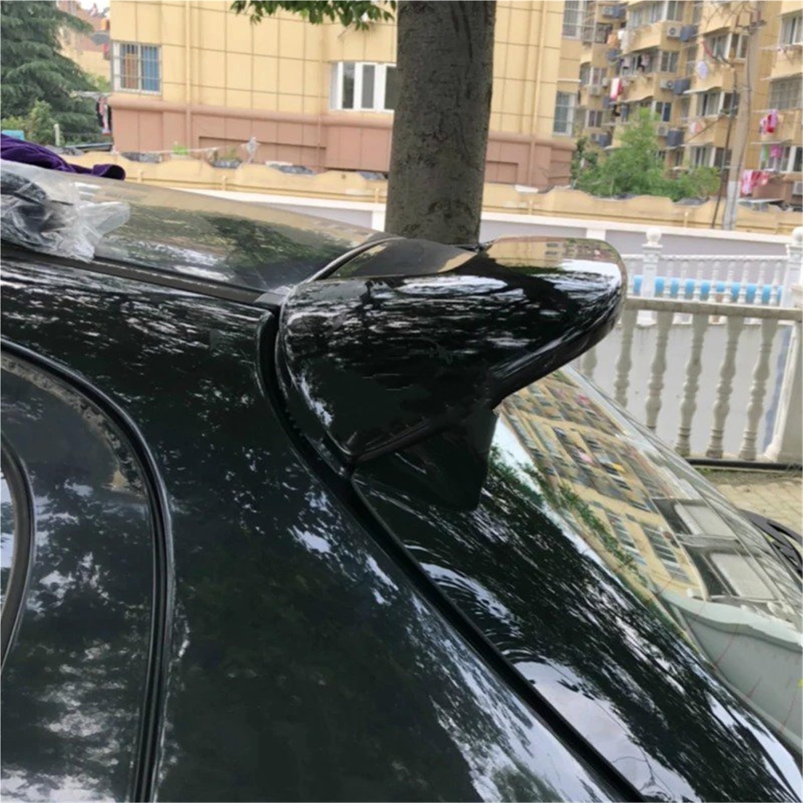 Heckspoiler Lippe Für Peugeot 206 2013 2014 2015 2016 2017 2018 Fließheck Heckklappe Dachspoiler Flügel ABS-Kunststoff Schwarz Carbon Auto Außen Tuning(Carbon Fiber Pattern) von Sqnbra