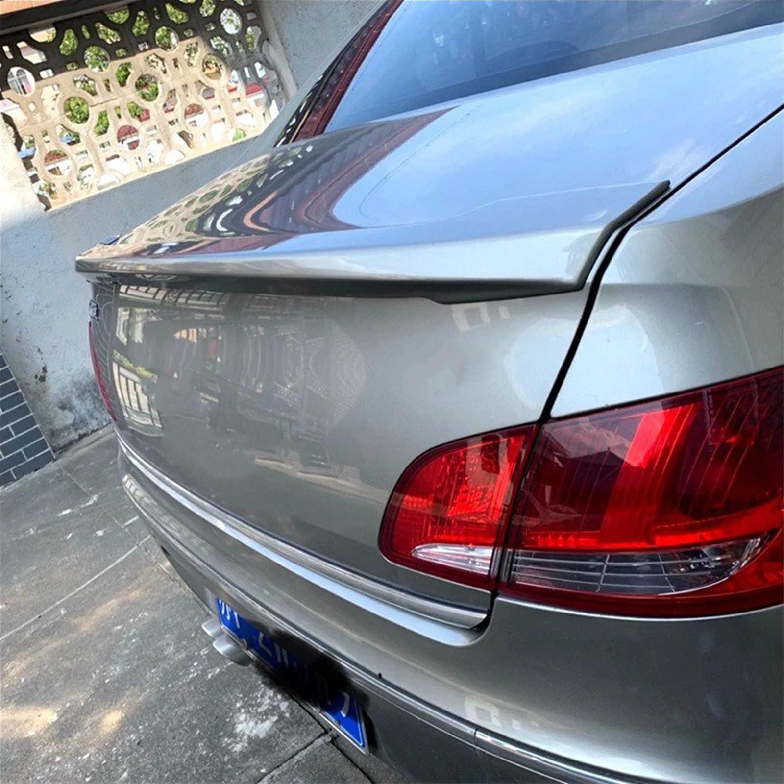 Heckspoiler Lippe Für Peugeot 408 Spoiler 2009 2010 2012 2013 ABS Kunststoff Hinten Trunk Lip Spoiler Auto Hinten Flügel Dekoration(Schwarz) von Sqnbra