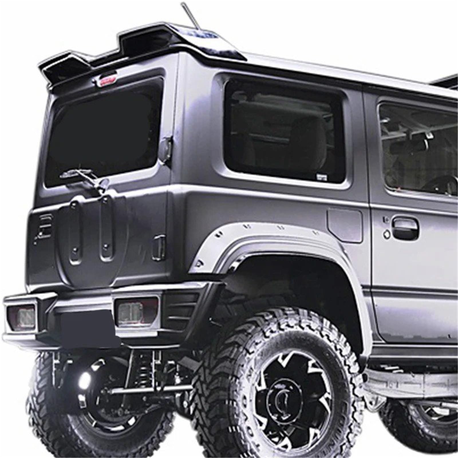 Heckspoiler Lippe Für Suzuki Für Jimny JB64 JB74 2019 Bis Für Großen Spoiler Heckflügel Von ABS Glossy Black Spoiler(Carbon Look) von Sqnbra
