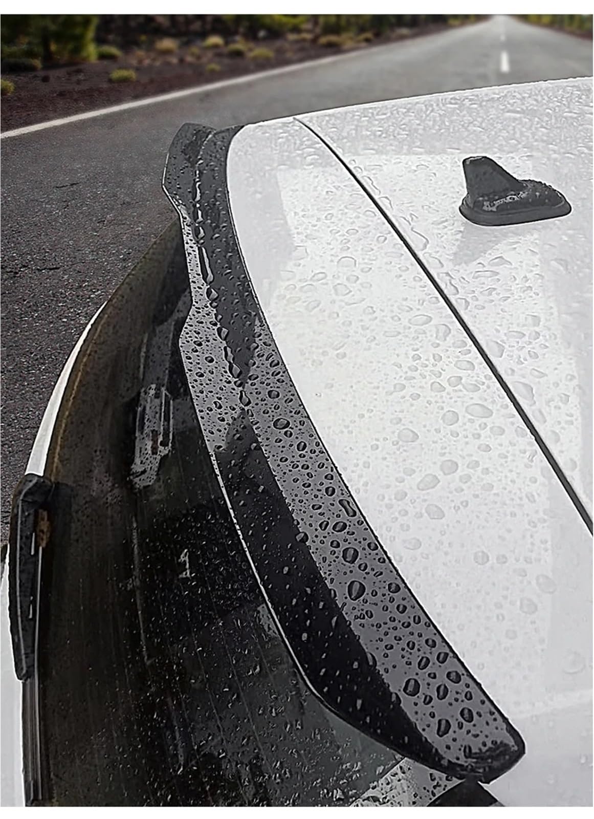 Heckspoiler Lippe Für Tenho Für Citroen DS3 Fließheck 2016 2017 2018 2019 2020 ABS Material Glänzend Schwarz Auto Heckflügel(Unpainted) von Sqnbra