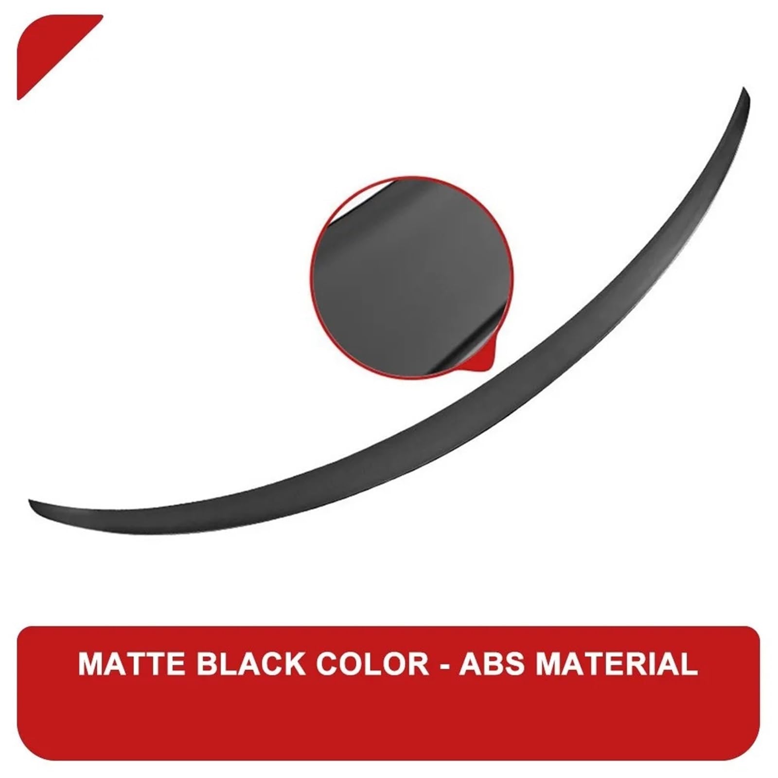 Heckspoiler Lippe Für Tesla Für Modell 3 2017-2023 Für Modell Y 2021-2024 Heckspoiler Carbon Fiber ABS Heckflügel Hochleistungs-Styling-Zubehör(Y Matte Black) von Sqnbra