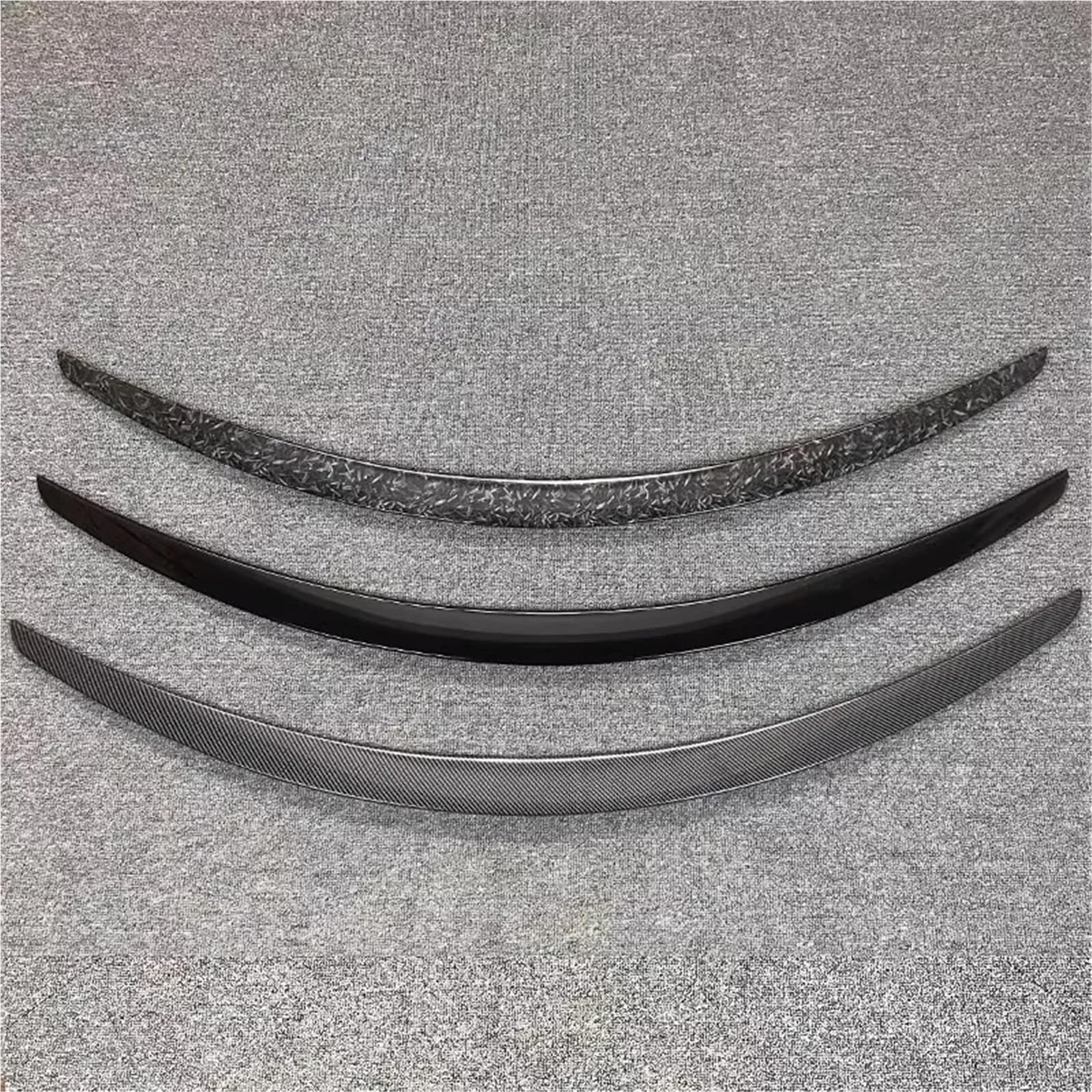 Heckspoiler Lippe Für Tesla Für Modell S 2012 2013 2014 2015 2016-2023 ABS-Material Auto Heckklappe Primer Farbe Heckspoiler Auto Kofferraumspoiler Splitter(Carbon Fiber Pattern) von Sqnbra