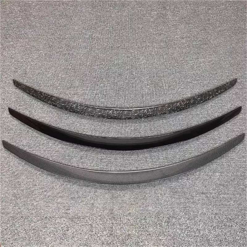 Heckspoiler Lippe Für Tesla Für Modell S 2012 2013 2014 2015 2016-2023 ABS-Material Auto Heckklappe Primer Farbe Heckspoiler Auto Kofferraumspoiler Splitter(Carbon Fiber Pattern) von Sqnbra