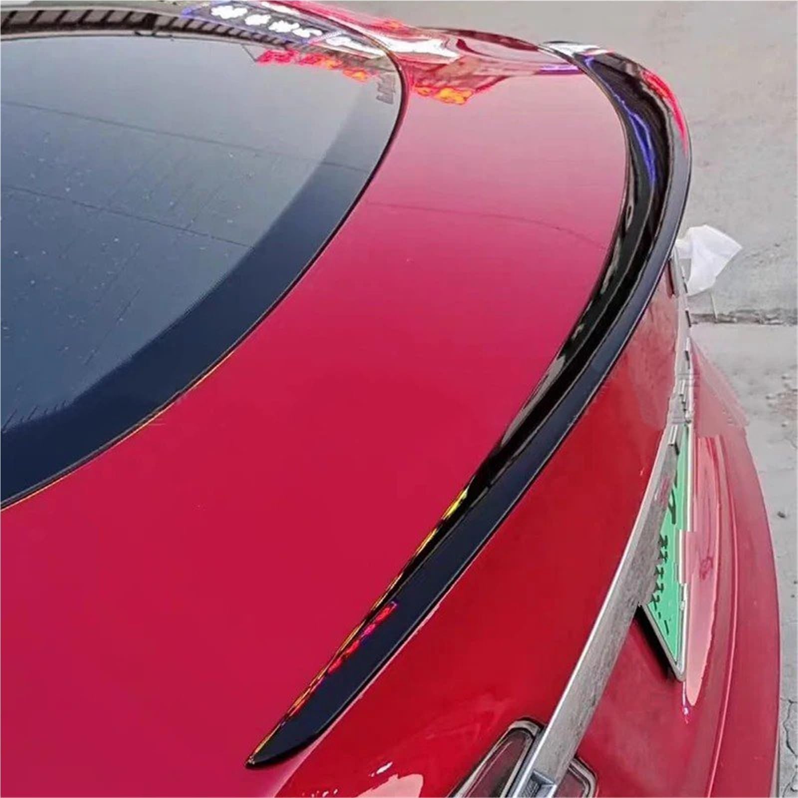 Heckspoiler Lippe Für Tesla Für Modell S 2012 2013 2014 2015-2020 Model-S Sondermodell Spoiler ABS-Material Auto Heckklappe Primer Farbe Heckspoiler Auto-Tuning(Unpainted) von Sqnbra