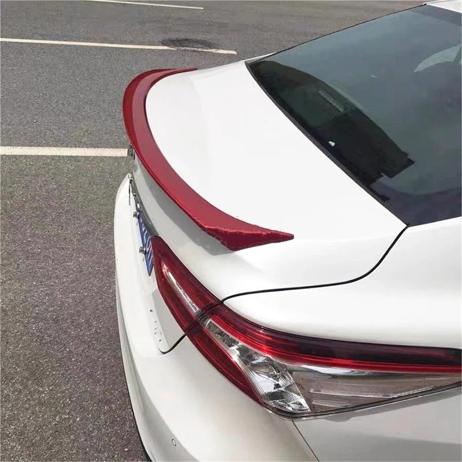Heckspoiler Lippe Für Toyota Für Camry 2018 2019 2020 2021 Spoiler ABS Kunststoff Unlackiert Farbe Hinten Stamm Abdeckung Spoiler Auto Styling(Carbon Fiber Pattern) von Sqnbra