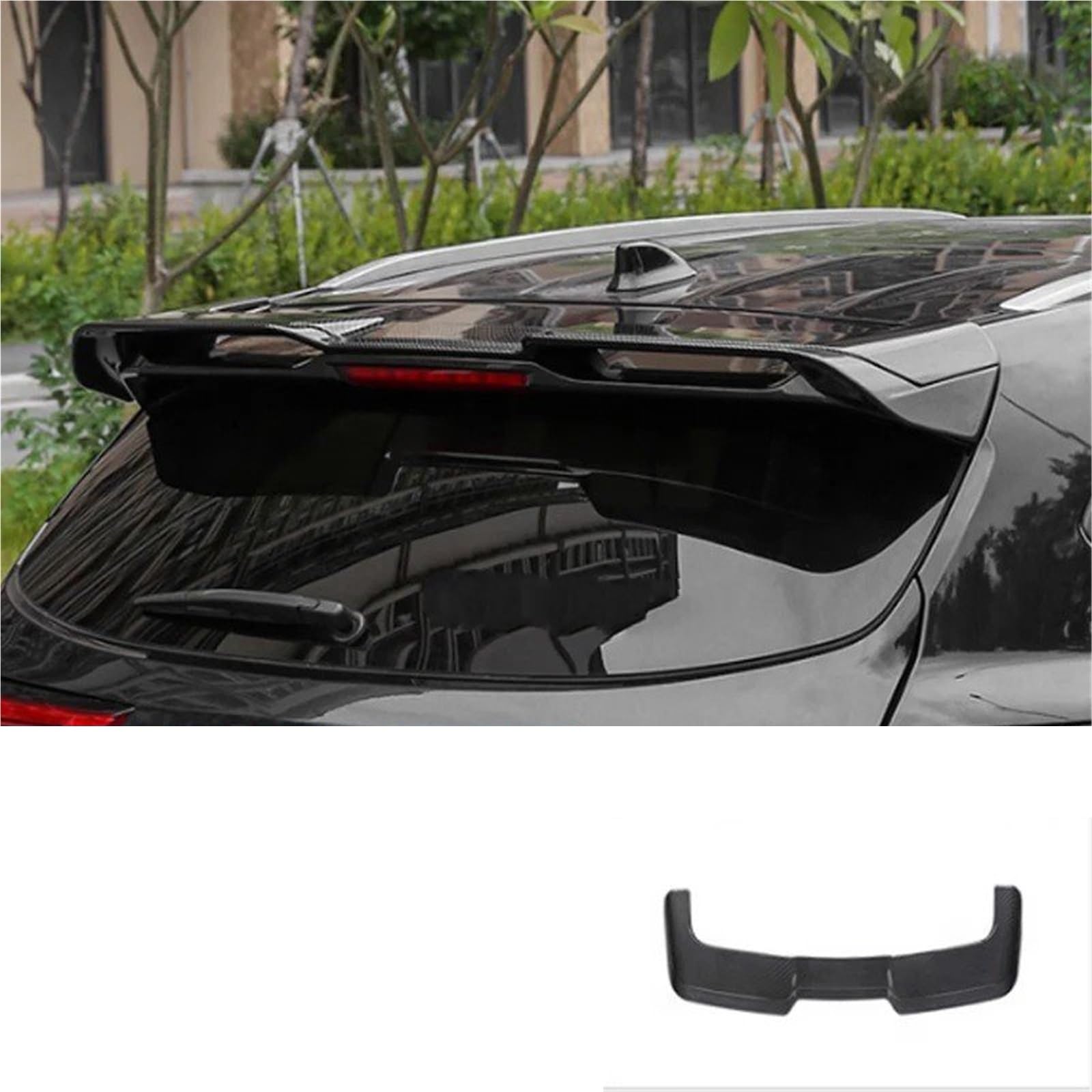 Heckspoiler Lippe Für Toyota Für Highlander 4th 20212022 2023 2024 Neue MC Mecha Form Hinten Stamm Spoiler Hinten Flügel Lip Carbon Fiber ABS Flügel Spoiler Auto Stylin(Kohlefaser-Optik) von Sqnbra