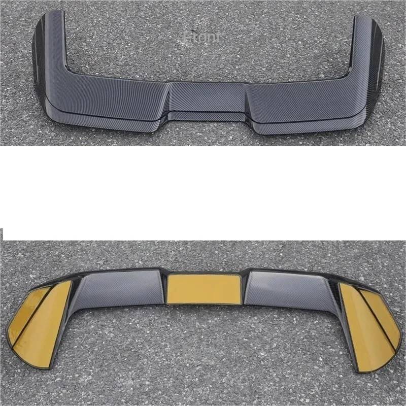 Heckspoiler Lippe Für Toyota Für Rav4 4 2020 2021 2022 2023 2024 Schwarz Rot Weiß Carbon Look Lackiert ABS Spoiler Flügel(Carbon Look Big) von Sqnbra
