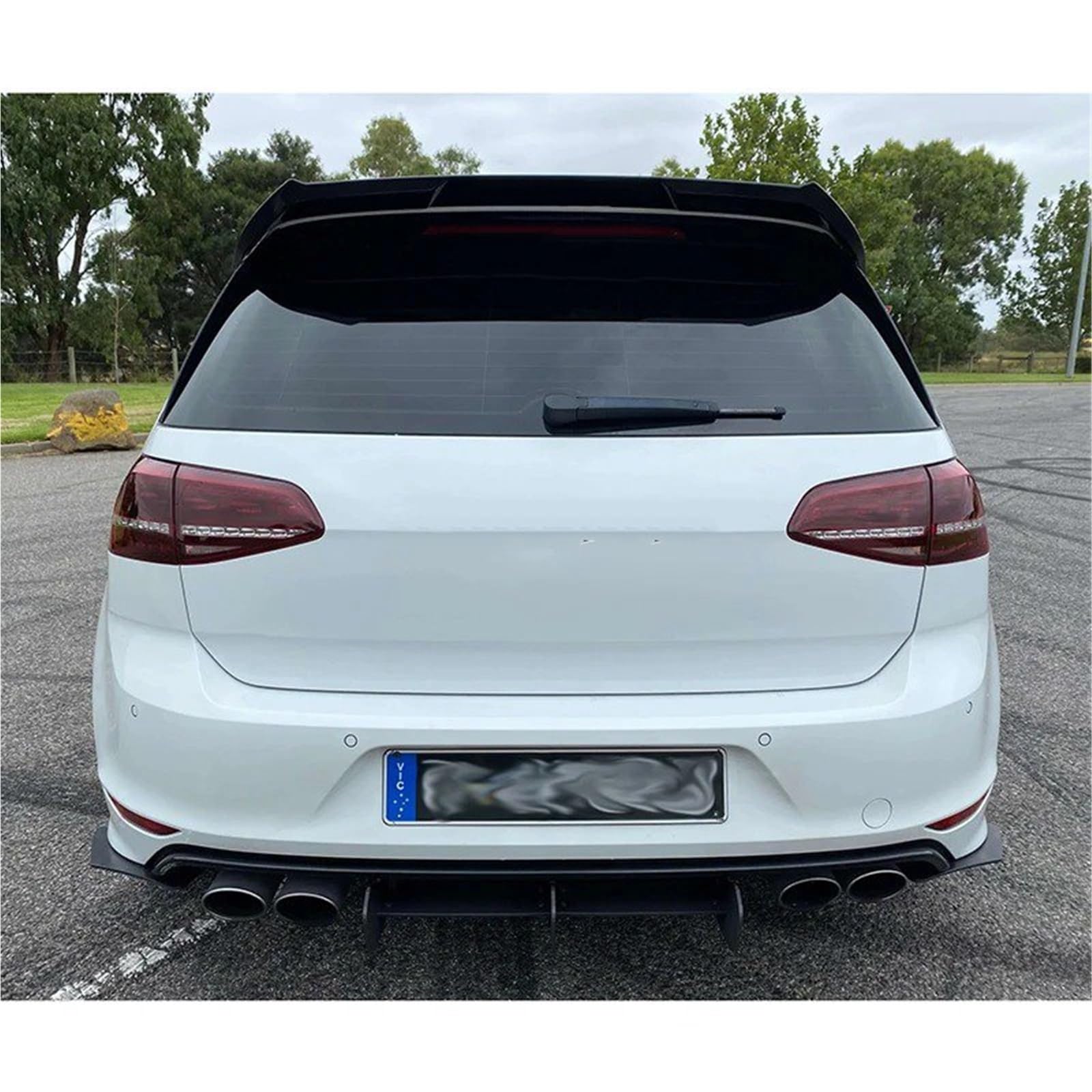 Heckspoiler Lippe Für VW Für Glof 7 MK7 GTI Nur 2014 2015 2016 2017 ABS OSIR Stil Hinten Dach Flügel Spoiler Body Kit(No Paint) von Sqnbra