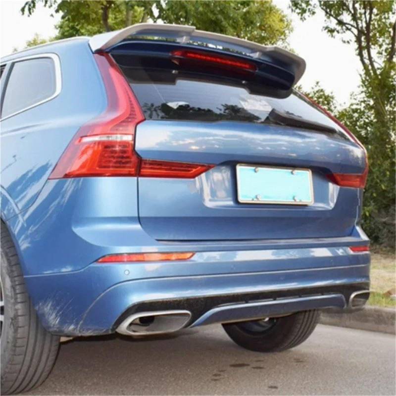 Heckspoiler Lippe Für Volvo Für XC60 2018 2019 2020 2021 Auto ABS Kunststoff Material Unlackiert Farbige Hinten Dach Spoiler Flügel(Carbon Fiber Pattern) von Sqnbra