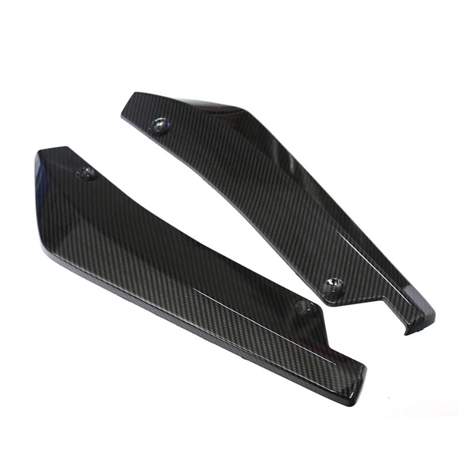 Heckspoiler Lippe Paar Universal 445Mm Winglets Seitenschwellerverlängerung Auto Vorne Hinten Stoßstangenleiste Lippe Spoiler Diffusor Splitter Kratzschutz(Kohlefaser) von Sqnbra