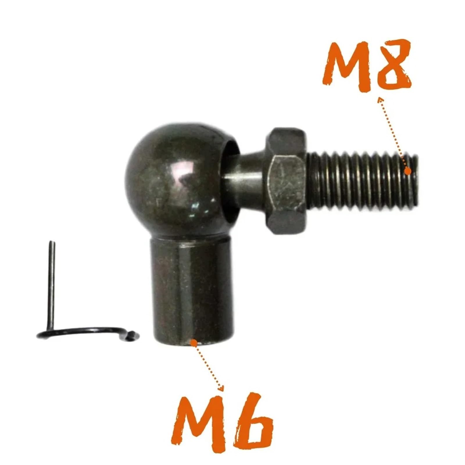 Motorhauben Gasfeder Menge (4) M6/M8-Innengewinde 10 Mm Gasfeder Hubstütze Kugelbolzen Sockel Gelenk Lager Endstück Anschlüsse Ersatz(Male M8 Female M6) von Sqnbra