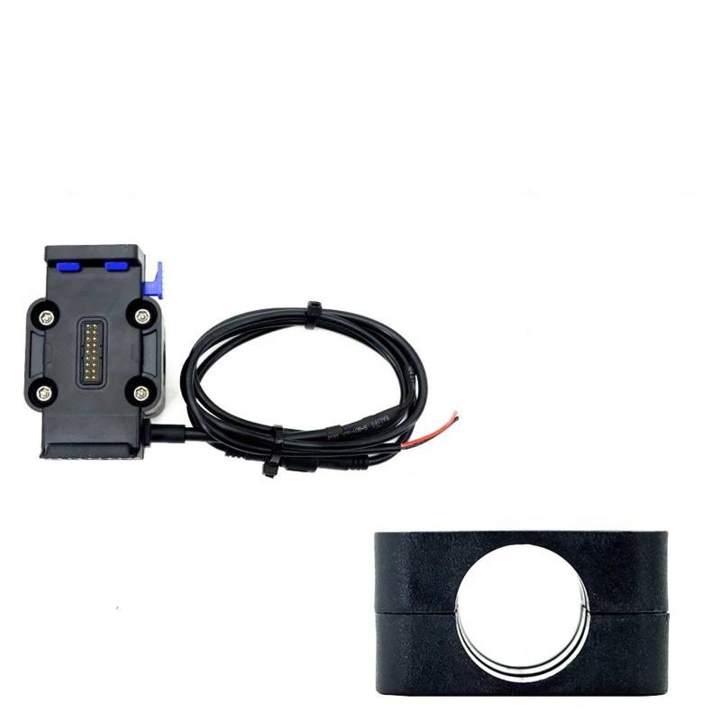 Navigationshalterung 12mm 16mm 22mm Geeignet Für R1200 R1250 R1300 F750 F850 GS CRF1000L Abenteuer Telefon GPS Navigation Stand Drahtlose Lade(Blue - 22mm) von Sqnbra