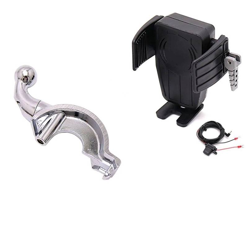 Navigationshalterung Für Gold Wing GL 1800 F6B DCT 2018 2019 2020 2021 GL1800 Motorrad-GPS-Telefonhalter Drahtlose Ladenavigationshalterung(AB) von Sqnbra