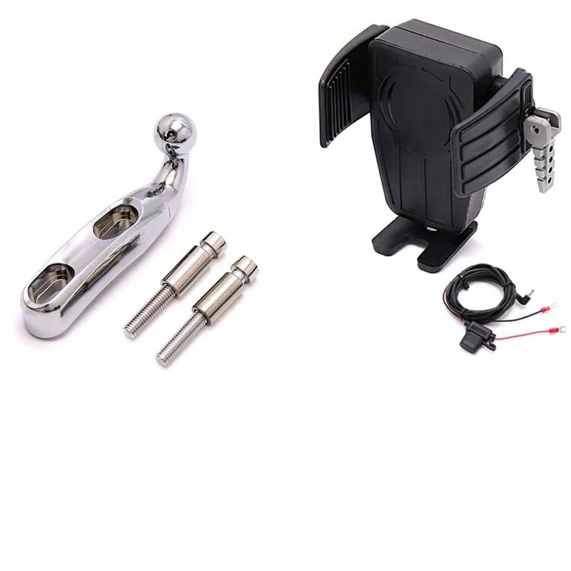Navigationshalterung Für Gold Wing GL 1800 F6B DCT 2018 2019 2020 2021 GL1800 Motorrad-GPS-Telefonhalter Drahtlose Ladenavigationshalterung(AD) von Sqnbra