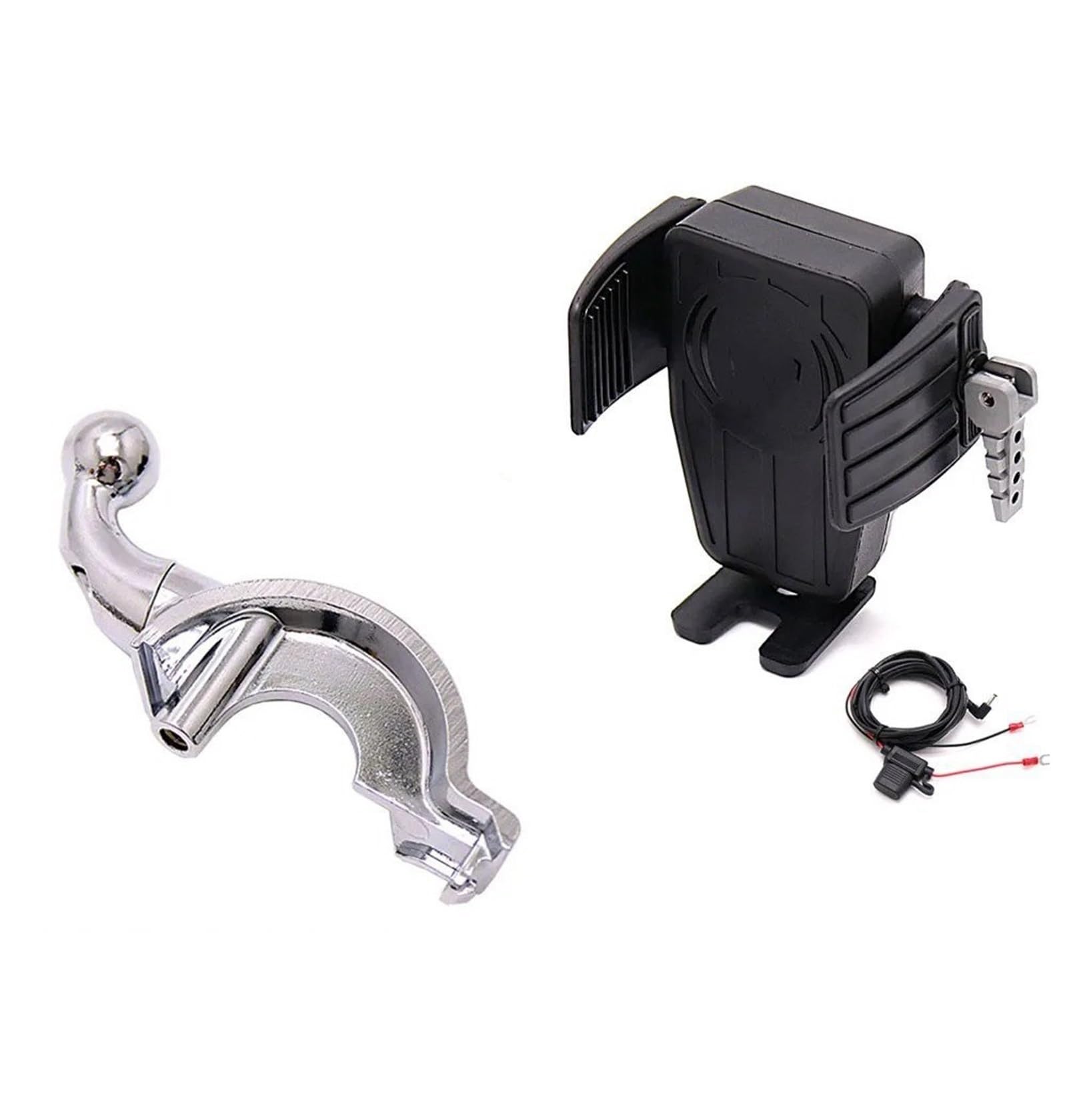 Navigationshalterung Für Gold Wing GL 1800 F6B DCT GL1800 2018 2019 2020 2021 Motorrad GPS Telefon Halter Barsch Halterung Drahtlose Ladegerät Navigation Halterung(AB) von Sqnbra