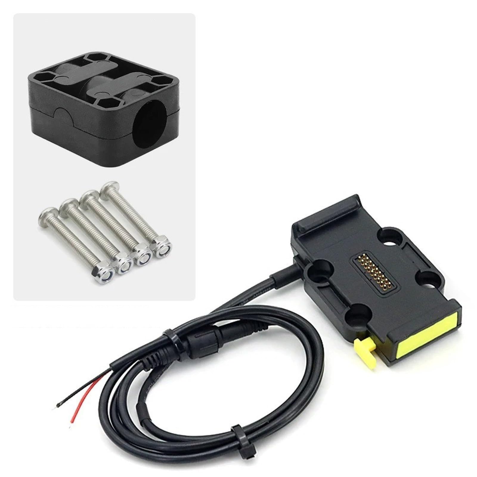 Navigationshalterung Für Kawasaki Für Versys 650 Universelle GPS-Halterung Neues Kabelloses Motorrad-Ladegerät Navigationshalterung Schnellladung(Yellow - 22mm) von Sqnbra