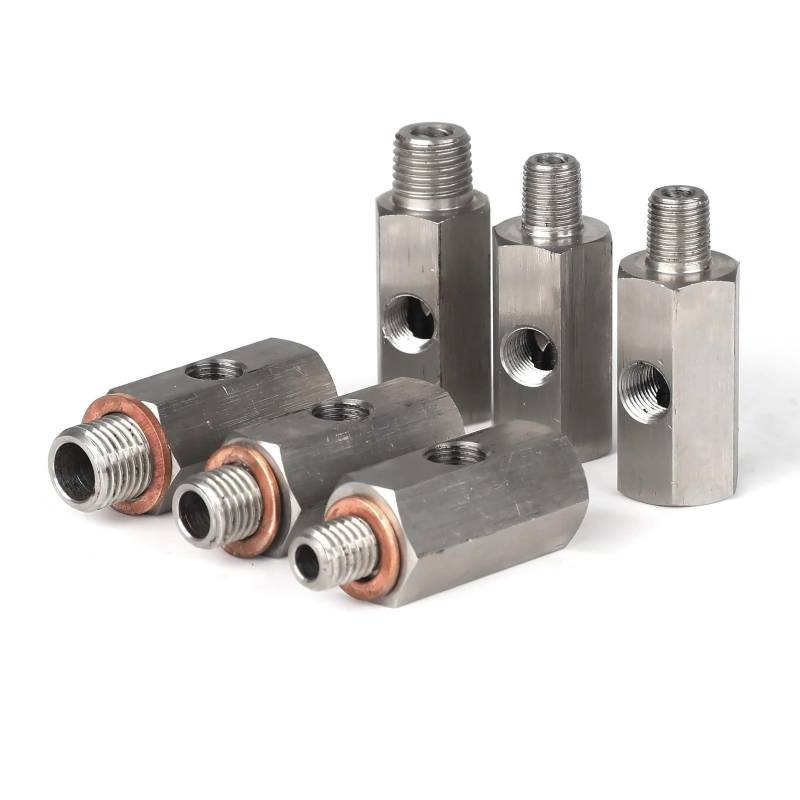 Nox Sensor Edelstahl-Seitenlöcher Öldrucksensor-Anschluss 1/8" NPT-Buchse Auf M12 M10 M14 Zuleitungsmessgerät T-Adapter(1-8NPT M14X1.5) von Sqnbra