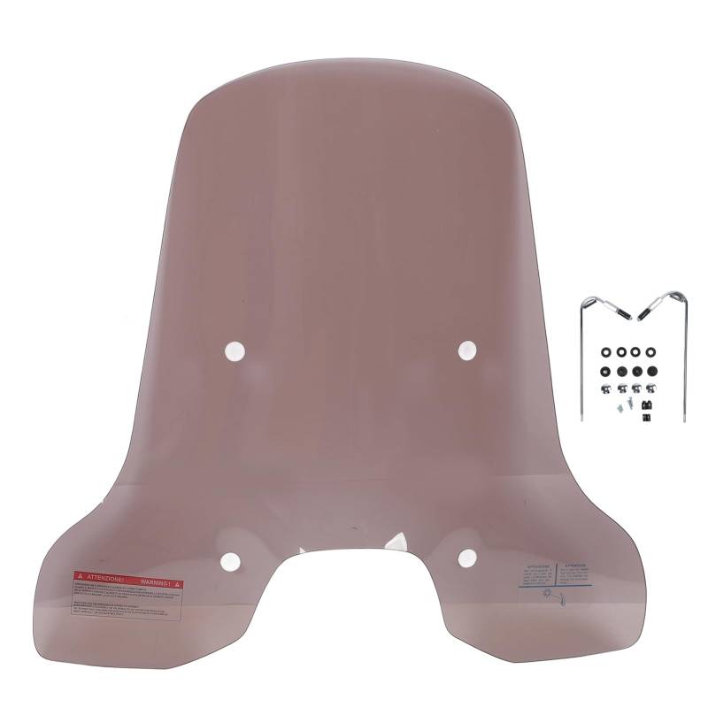 Srliya Motorrad-Windschutzscheibe Motorrad-Windabweiser Motorrad-Windschutzscheibe Motorrad-Windschutzscheibe Flyscreen Motorrad-Verkleidung Windschutzscheibe Doppelb (Rauchgrau) von Srliya