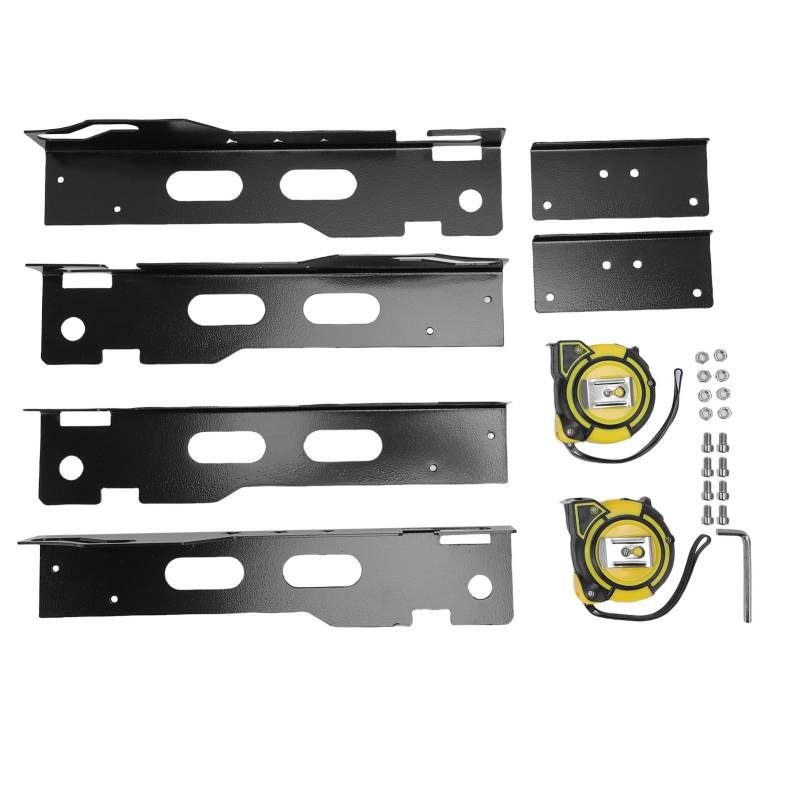 Srliya Autoradausrichtungswerkzeuge Black Metal Automotive Toe Alignment Tools Platte mit 2 Messbändern Zum Messung des Radkoaxialabstands von Srliya