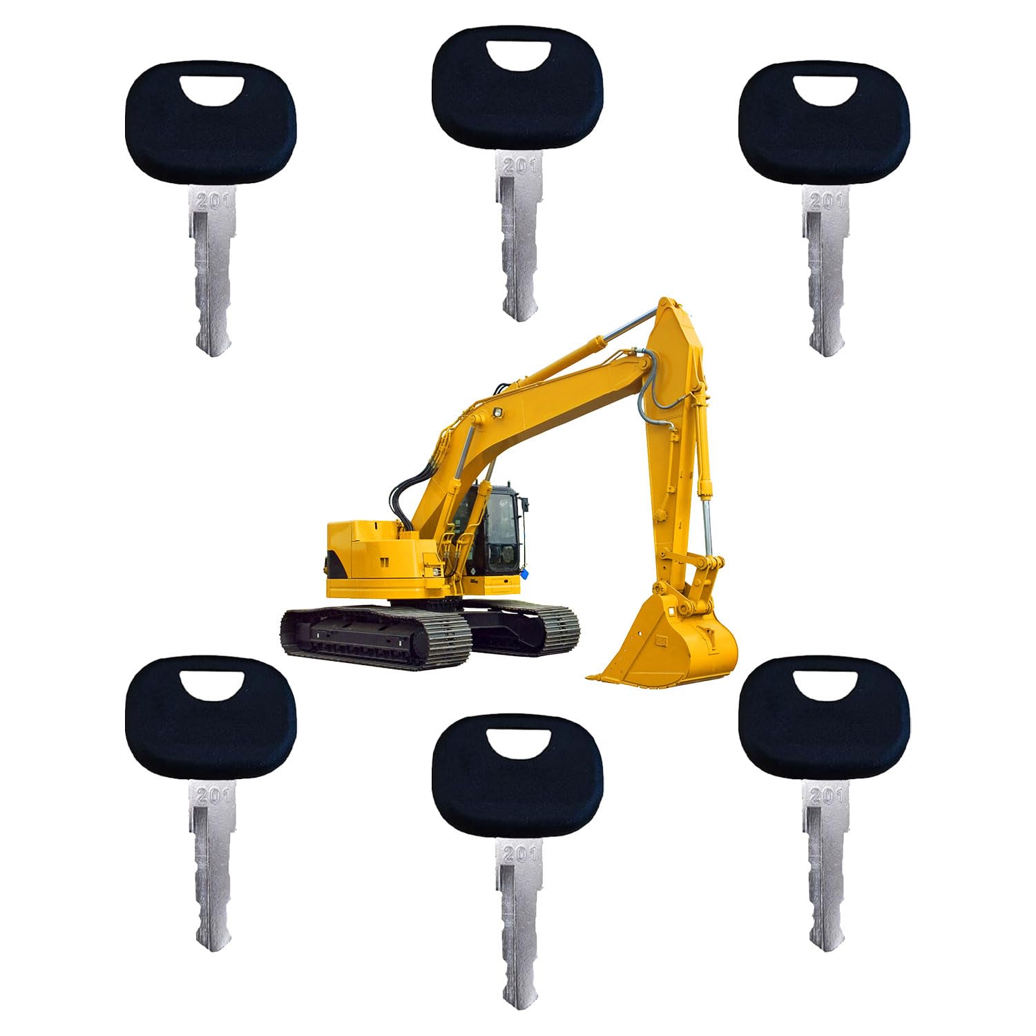 Srvauyea 6 Stück Gabelstapler Zündschlüssel, Baumaschinen Schlüssel, Zündschlüssel für Baumaschinen Bagger-Schwergerät-Schlüssel Ersatz Zündschlüssel für 201 Schlüssel 3643912 Takeuchi Radlader Srvauyea 6 Stück Gabelstapler Zündschlüssel, Baumaschinen Schlüssel, Zündschlüssel für Baumaschinen Bagger-Schwergerät-Schlüssel Ersatz Zündschlüssel für 201 Schlüssel 3643912 Takeuchi Radlader von Srvauyea
