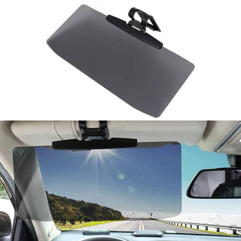 Srvauyea Auto Blendschutz Visier Spiegel, Auto-Sonnenblende mit polarisiertem Blendschutz, Sonnenblendblocker zum Fahren, Anti-UV Abblendbar Auto Blendschutz, Auto Sonnenblende für Auto, SUV, LKW von Srvauyea
