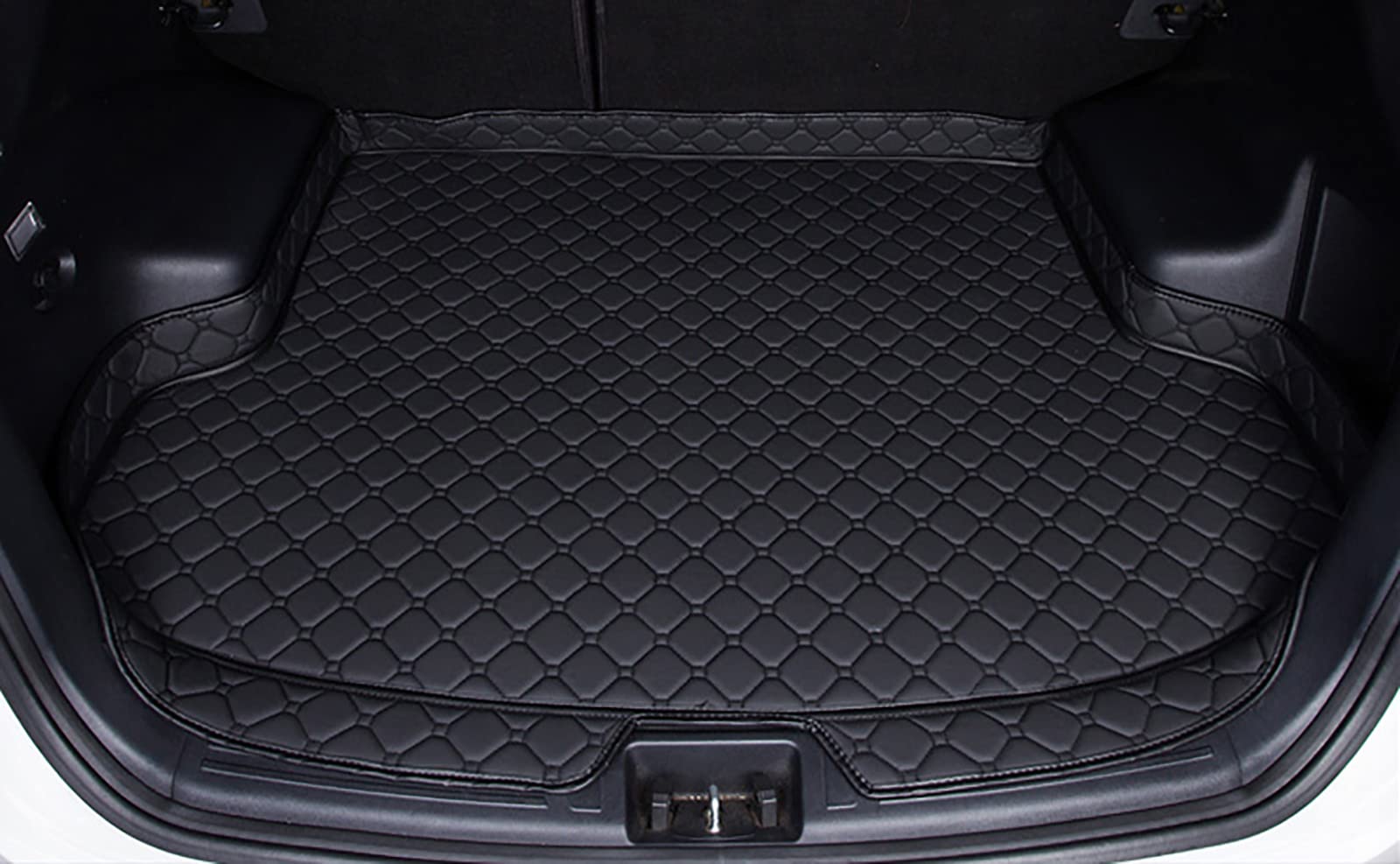 Auto Leder Kofferraummatten für Opel Insignia Grand Sport (B) 2017-2022, Kofferraum Schutzmatte Kofferraumwanne Teppich Schutzmatten Teppich Kratzfest Interieur ZubehöR,A/All-Black von StRoux
