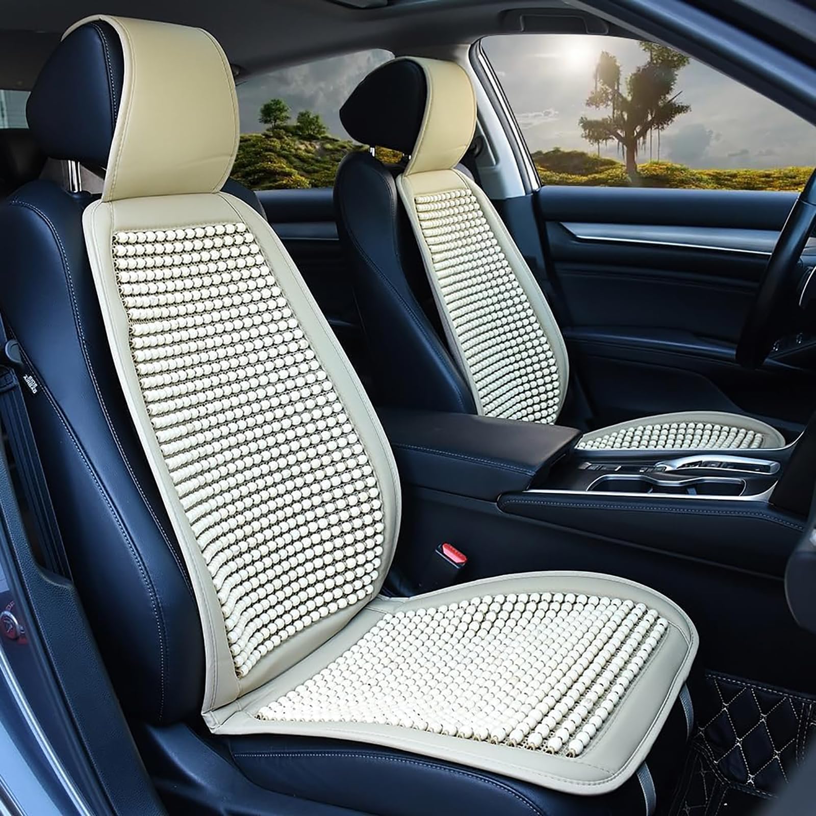 Universalle Auto Sitzbezug mit Massagefunktion für Audi S7 2021 2022, 1 Stück Atmungsaktive Coole Holzperlen Sitzauflage Vordersitze Sommergeeignete Massagekissen,B/Beige Universalle Auto Sitzbezug mit Massagefunktion für Audi S7 2021 2022, 1 Stück Atmungsaktive Coole Holzperlen Sitzauflage Vordersitze Sommergeeignete Massagekissen,B/Beige von StRoux