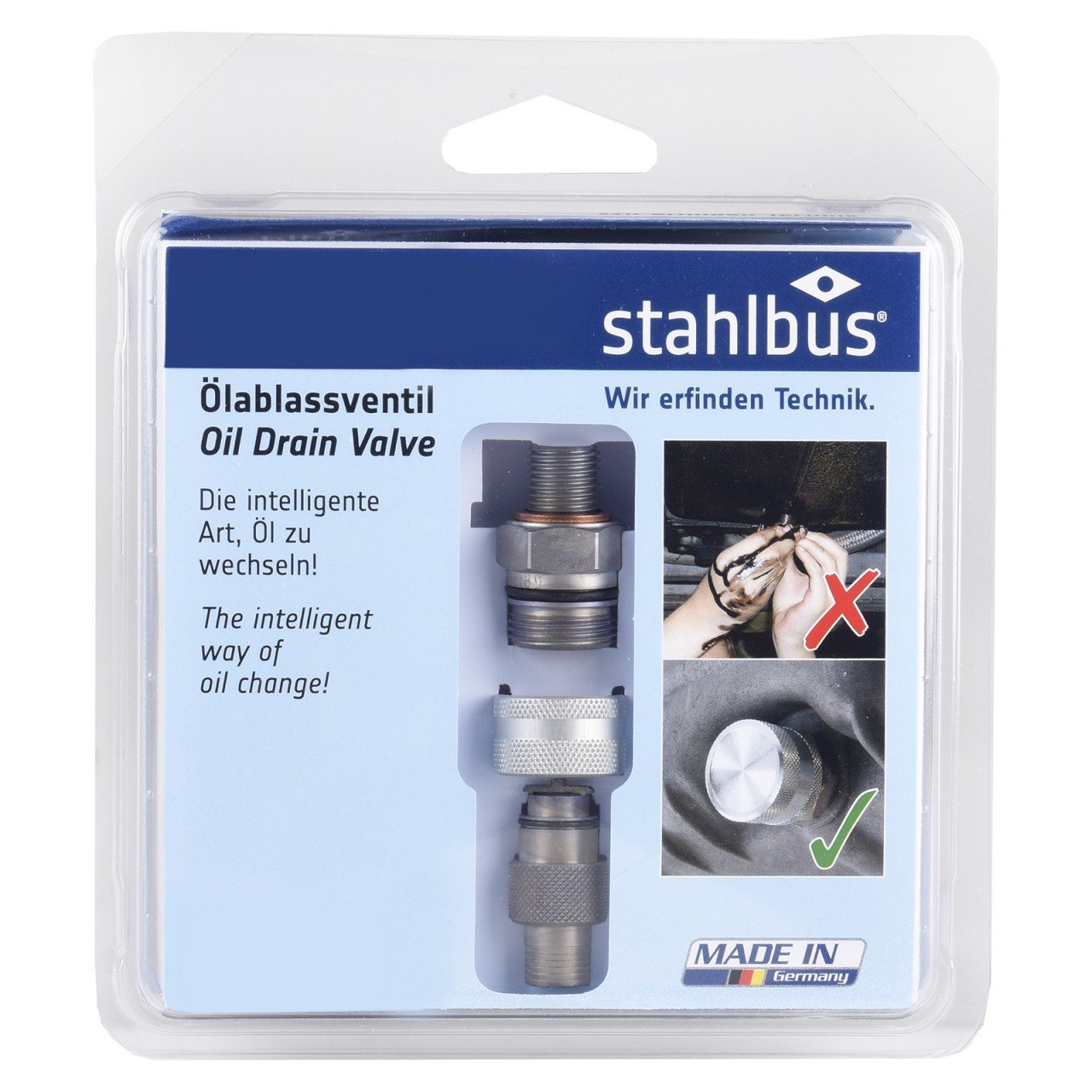Stahlbus Ölablassventil M18x1,5, Komplettset, Stahl Stahlbus Ölablassventil M18x1,5, Komplettset, Stahl von Stahlbus