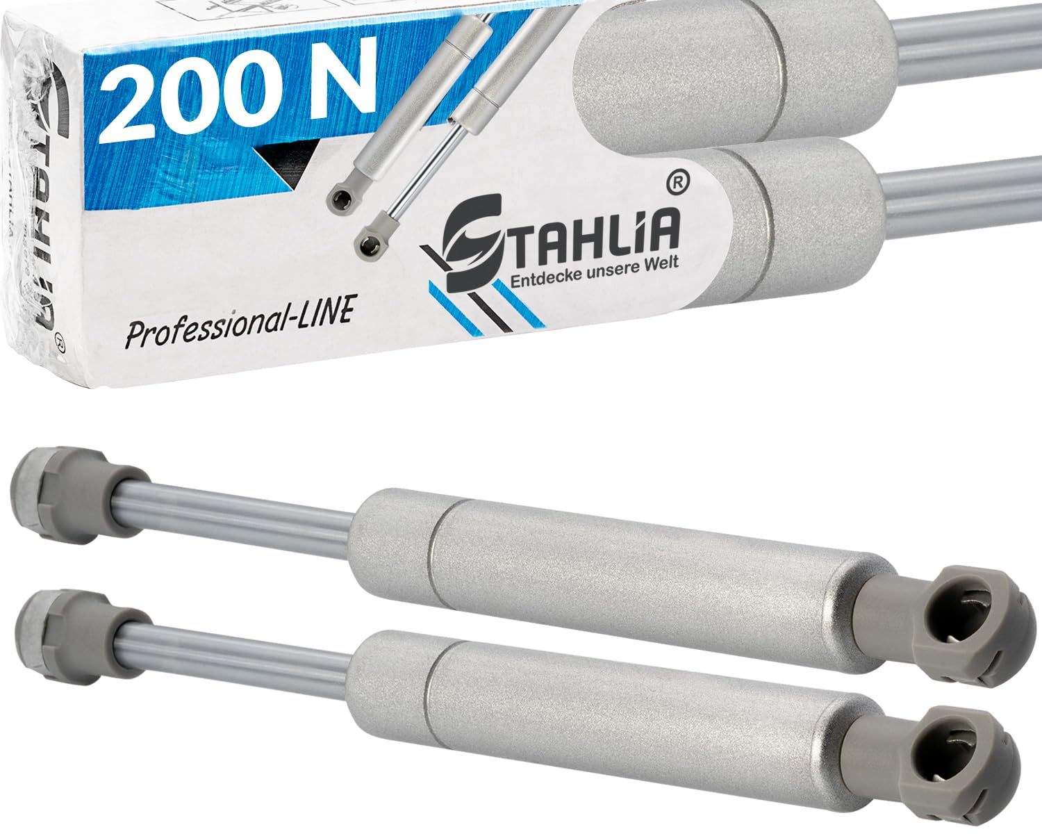 Stahlia Gasdruckfeder 200N (2 Stück) Gasdruckdämpfer Ersatz für Lift-O-Mat Kompressionsfeder Klappenbeschlag Türdämpfer von Stahlia