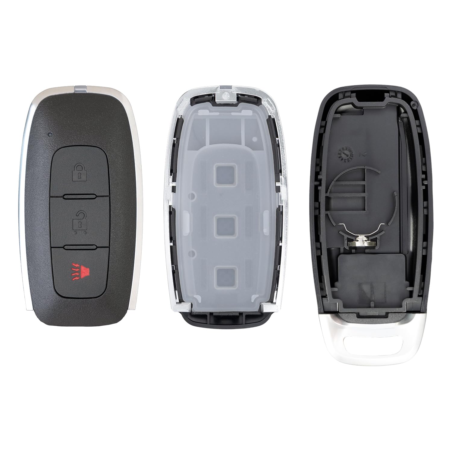 StandardAutoPart Smart-Autoschlüsselgehäuse, kompatibel mit Nissan Kicks Pathfinder Rogue Ariya 2022 2023 2024 KR5TXPZ3 (3 Tasten) von StandardAutoPart