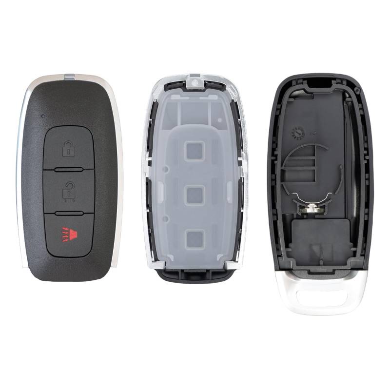 StandardAutoPart Smart-Autoschlüsselgehäuse, kompatibel mit Nissan Kicks Pathfinder Rogue Ariya 2022 2023 2024 KR5TXPZ3 (3 Tasten) von StandardAutoPart