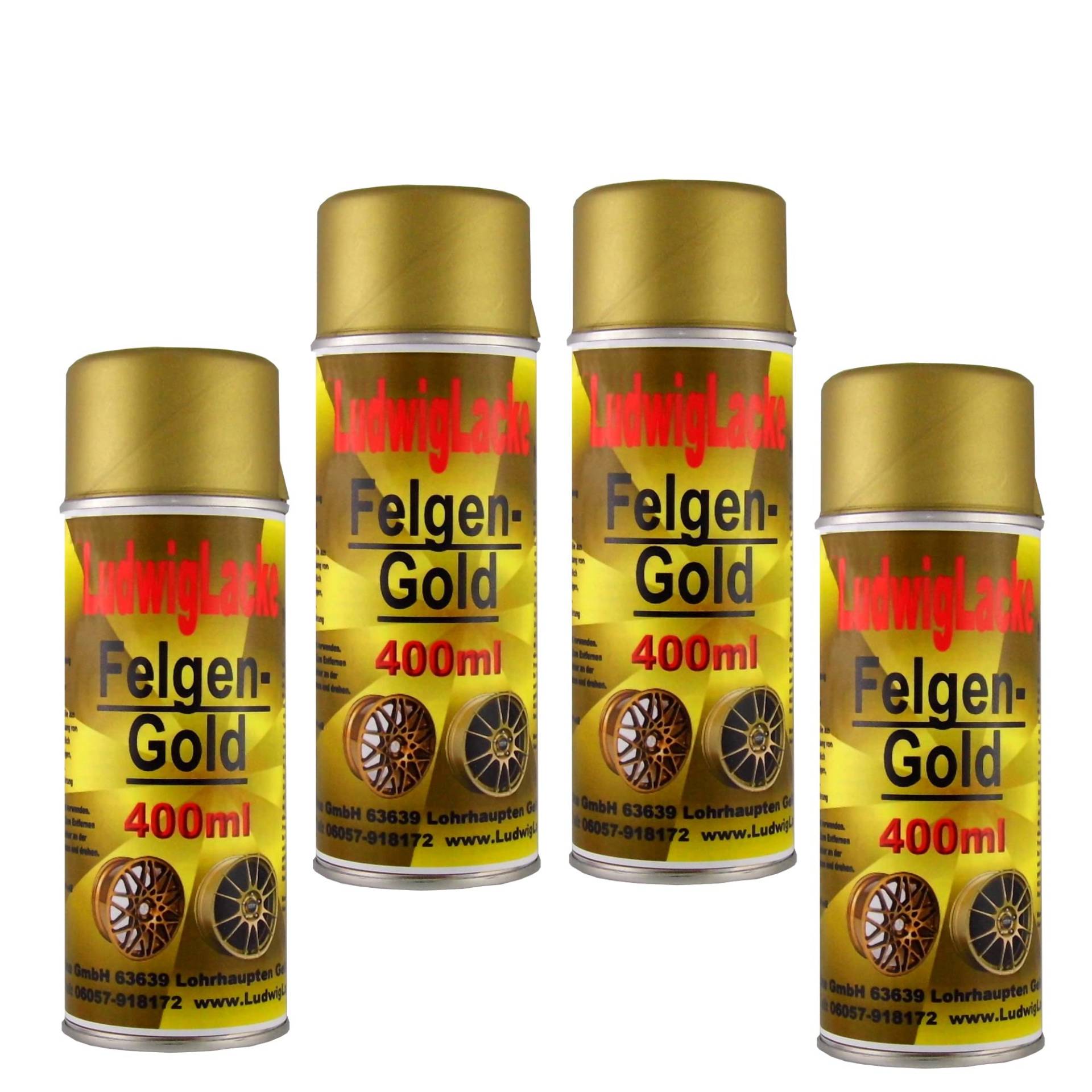 4 Felgengold Spray 400 ml je Spraydose 4 Felgengold Spray 400 ml je Spraydose von LudwigLacke