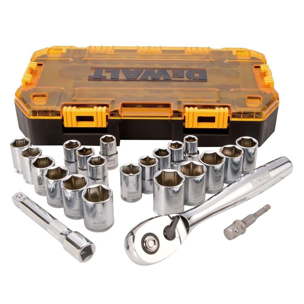 DEWALT Dwmt73813 Robustes Steckschlüssel-Set, 23-teilig, 1/2-Zoll-Vierkantantrieb von DEWALT