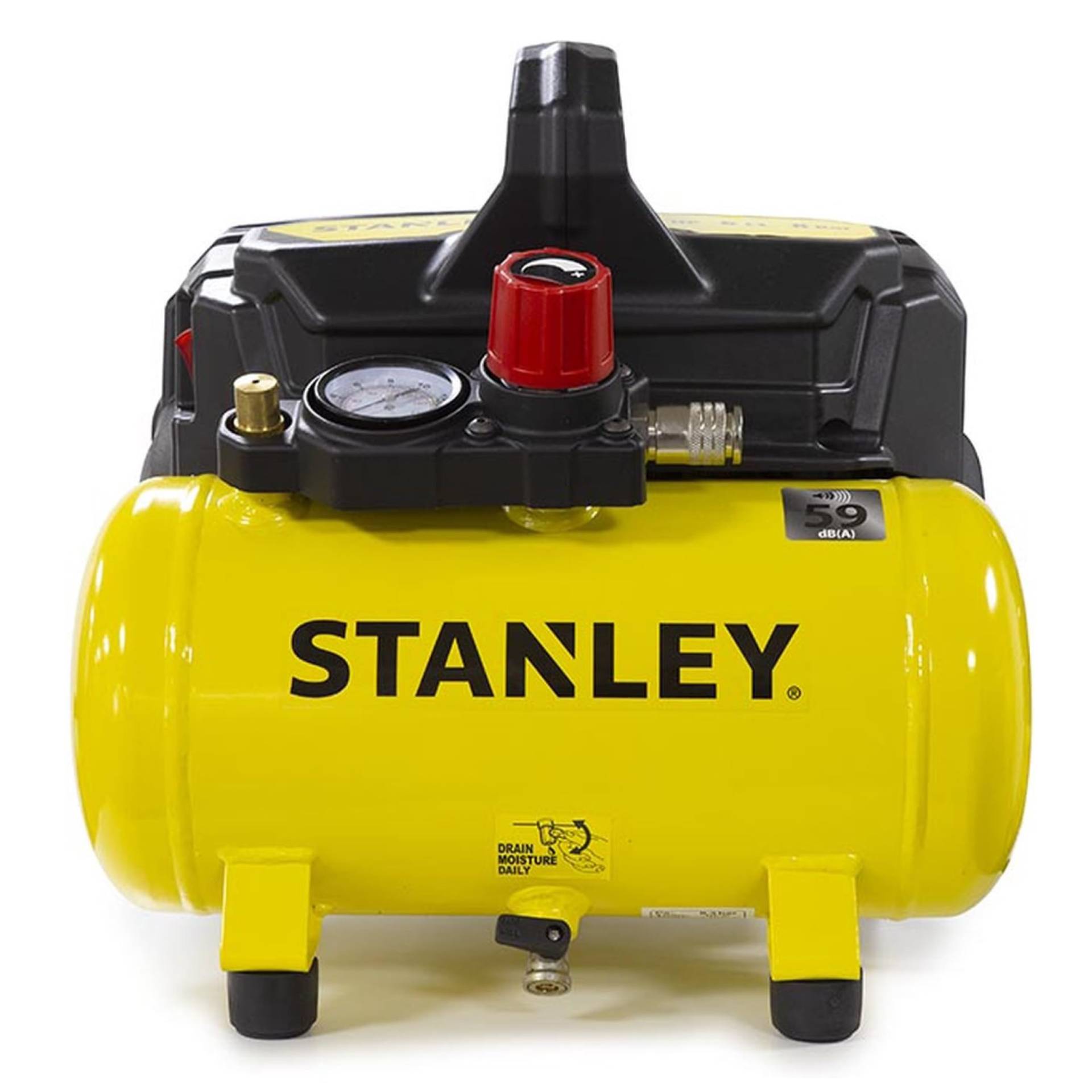 Stanley Kompressor DN200/8/6 - Luftkompressor 8 Bar - Füsterkompressor mit 6L Tankkapazität - Ölfreie Saugkompressor 105L/Min - Mit Griff und Anti-Rutsch-Füßen - Geeignet für Druckluftwerkzeuge Stanley Kompressor DN200/8/6 - Luftkompressor 8 Bar - Füsterkompressor mit 6L Tankkapazität - Ölfreie Saugkompressor 105L/Min - Mit Griff und Anti-Rutsch-Füßen - Geeignet für Druckluftwerkzeuge von Stanley