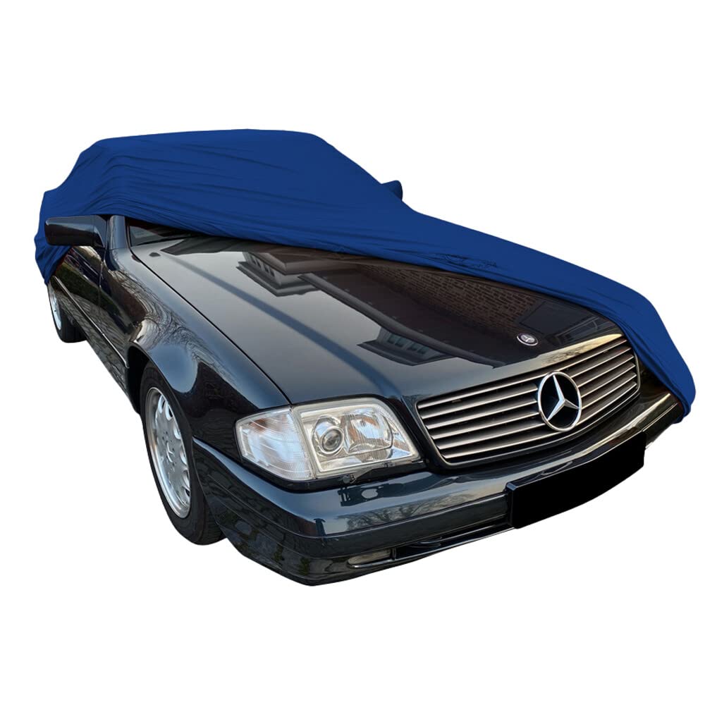 AUTOABDECKUNG BLAU PASSEND FÜR Mercedes-Benz R129 MIT SPIEGELTASCHEN GANZGARAGE INNEN SCHUTZHÜLLE ABDECKPLANE SCHUTZDECKE Cover von Star Cover