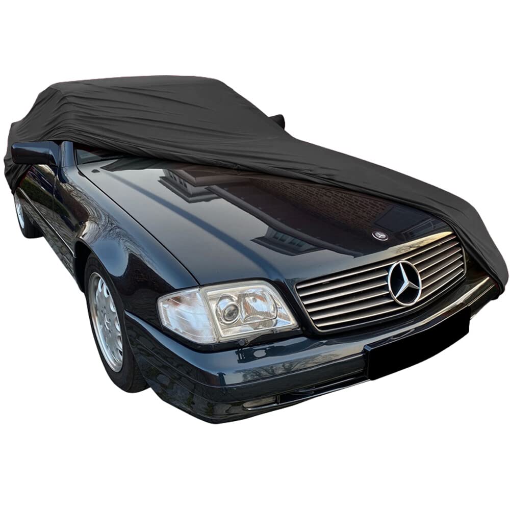 Star Cover Indoor Autoabdeckung passend für Mercedes-Benz R129 Indoor Cover mit Spiegeltaschen SUPER Soft Stretch von Star Cover