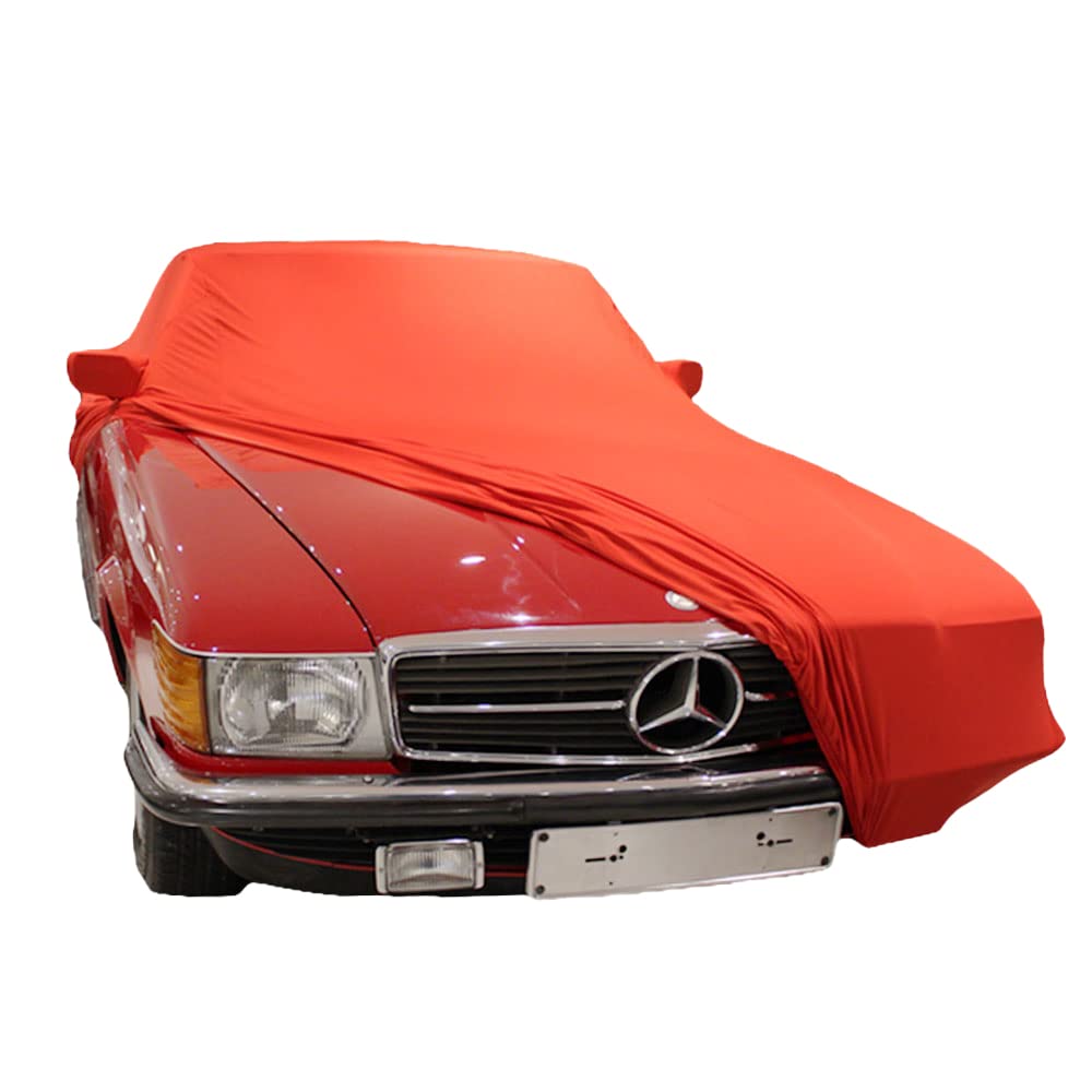 Star Cover Indoor Autoabdeckung passend für Mercedes-Benz R107 SL Indoor Cover mit Spiegeltaschen SUPER Soft Stretch von Star Cover