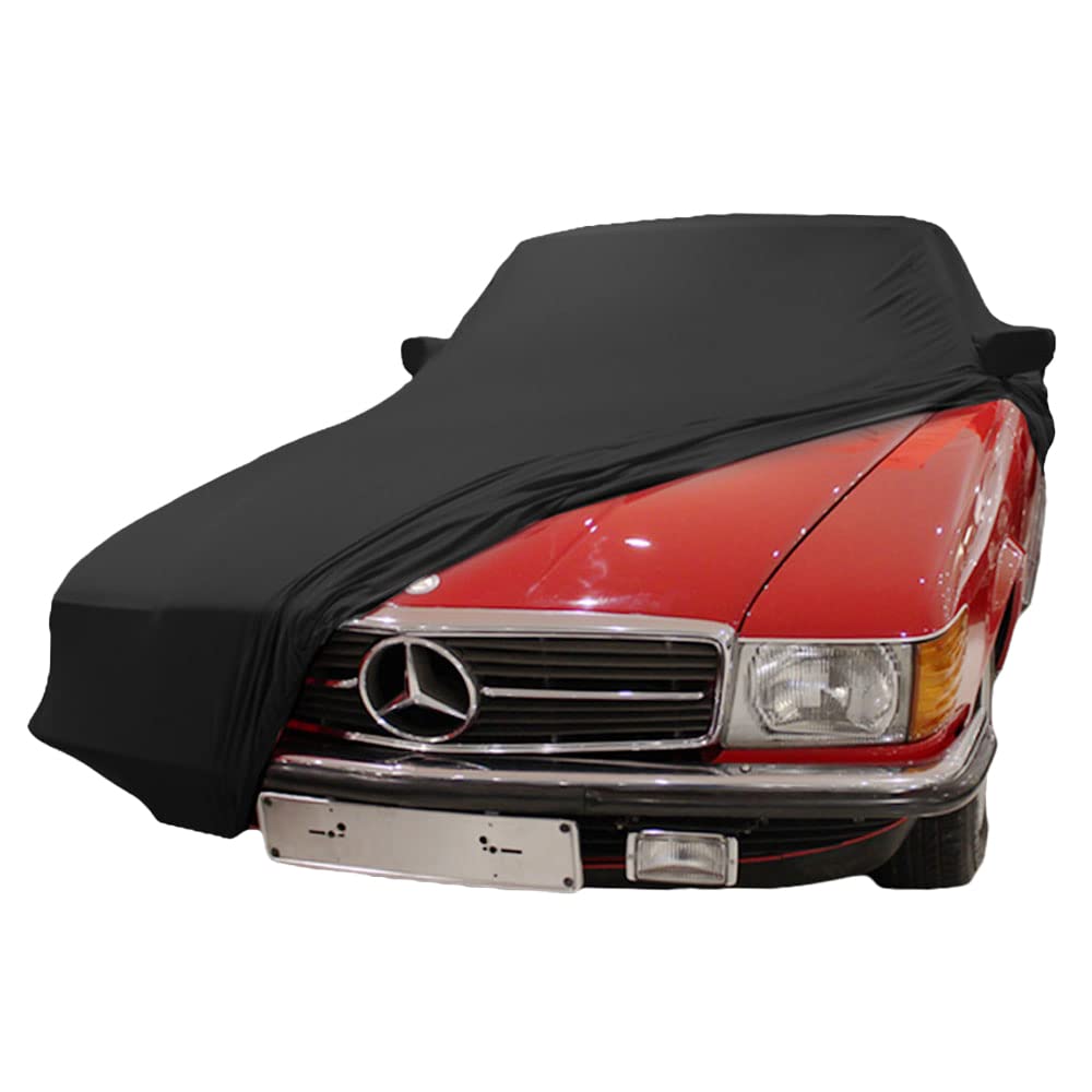 Star Cover Indoor Autoabdeckung passend für Mercedes-Benz R107 SL Indoor Cover mit Spiegeltaschen SUPER Soft Stretch von Star Cover