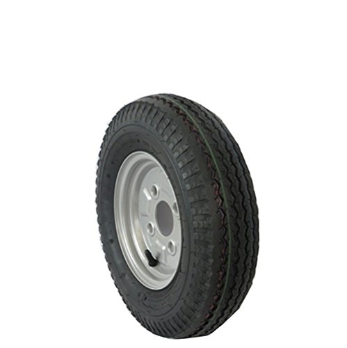 Starco Kenda K371 Komplettrad 4.80/4.00-8, 6PR, 70M, Lk: 4/60/100, ET0 für Anhänger, Stahlfarben von Starco