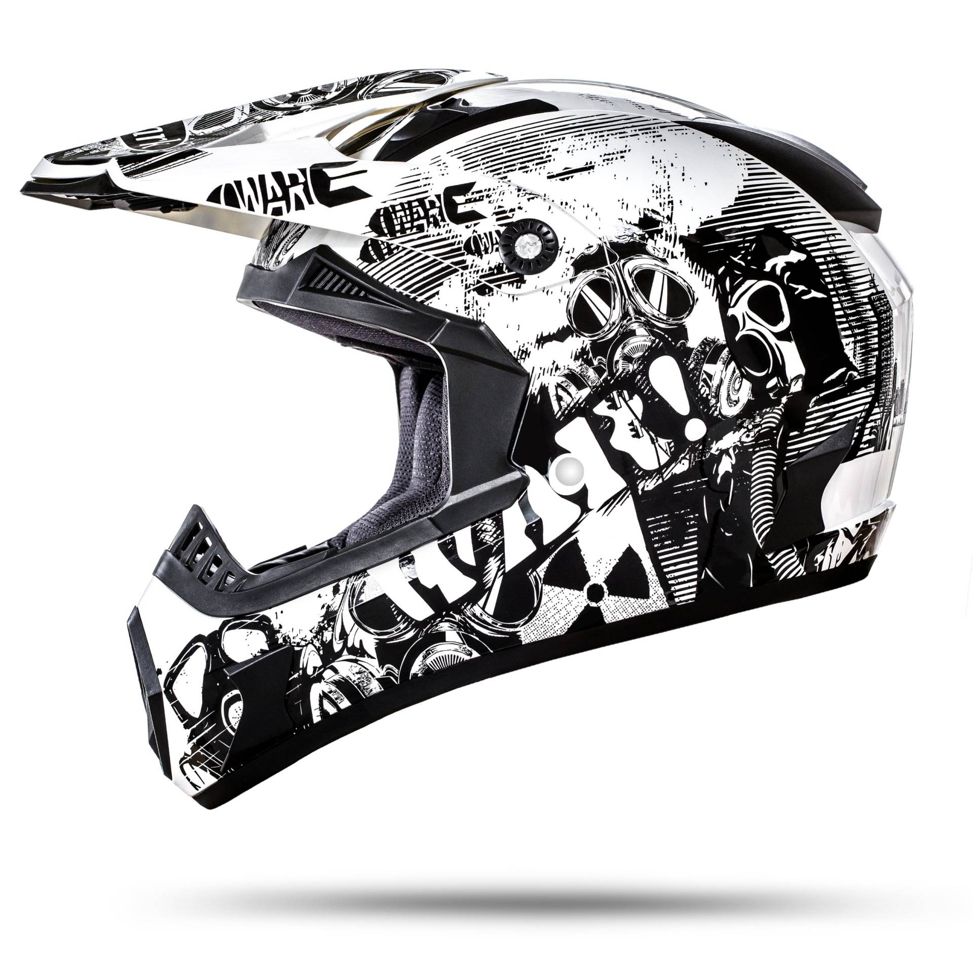 ATO Moto Nevada Weiß M 57-58cm Motocrosshelm mit ausziehbarer Sonnenblende und der neusten Sicherheitsnorm ECE 2205 ATO Moto Nevada Weiß M 57-58cm Motocrosshelm mit ausziehbarer Sonnenblende und der neusten Sicherheitsnorm ECE 2205 von ATO Moto