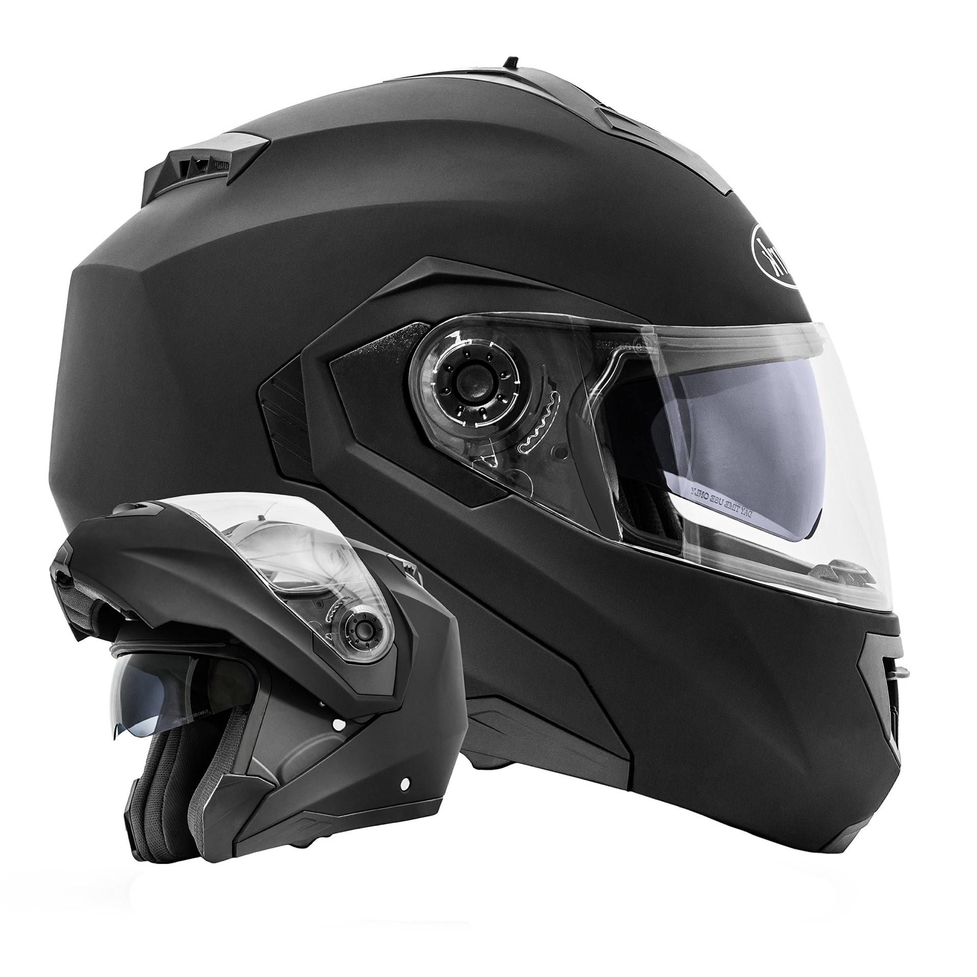 ATO Moto Motorradhelm Montreal Schwarz matt Größe M 57 cm bis 58 cm Klapphelm Integralhelm mit Doppelvisier System mit Sonnenblende ECE 2205 ATO Moto Motorradhelm Montreal Schwarz matt Größe M 57 cm bis 58 cm Klapphelm Integralhelm mit Doppelvisier System mit Sonnenblende ECE 2205 von ATO Moto