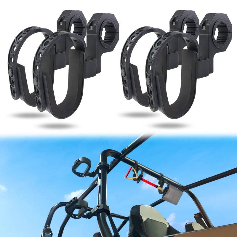 StarknightMT UTV Waffenhalter 2 Sets – Rollbügel-Werkzeugpistolenständer passend für 1 1,5 1,75 2 Zoll Überrollbügel, kompatibel mit Polaris RZR Ranger Can-Am Kawasaki Schneemobil-Golfwagen von StarknightMT