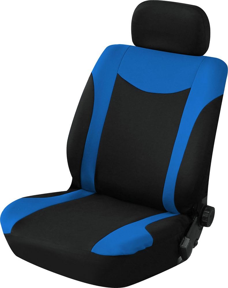 Uranus Einzelsitzbezug für Vordersitze - Schwarz und Blau - passend für alle Autos - auch für Sitze mit Armlehnen von START