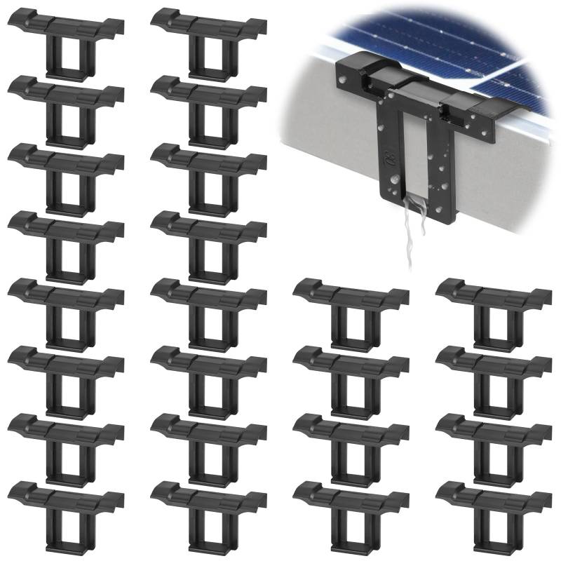 Starvortex 24 Stück Solarpanel Wasserablauf Clips 30mm, Hohe und Niedrige Temperatur Wasserablauf Clips, Dauerhaft ABS-Material Wasserablauf Clips PV Module 30mm für Solarmodule Solar Zubehör von Starvortex