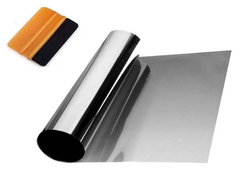 Sonnenschutzfolie zum Anbringen auf Windschutzscheibe, graduelle Färbung, transparent, filtert 98% der UV-Strahlen, permanent, Nicht reflektierend und Nicht metallisiert (schwarz) von Station Mania