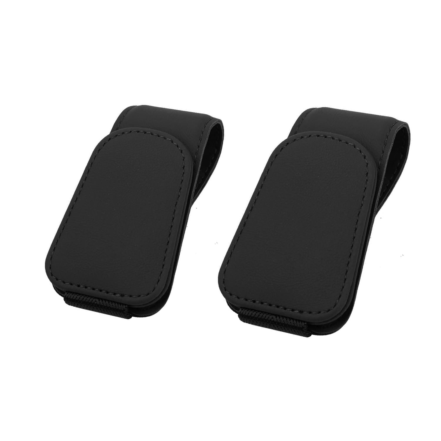 Brillenhalter für Auto Sonnenblende, Brillenhalter für Auto, Sonnenbrillenhalter Auto, Magnetische Auto Visier Brillenhalter,Sonnenbrillen Halterung/Ticket-Kartenclip (1, Schwarz) von SteelFever