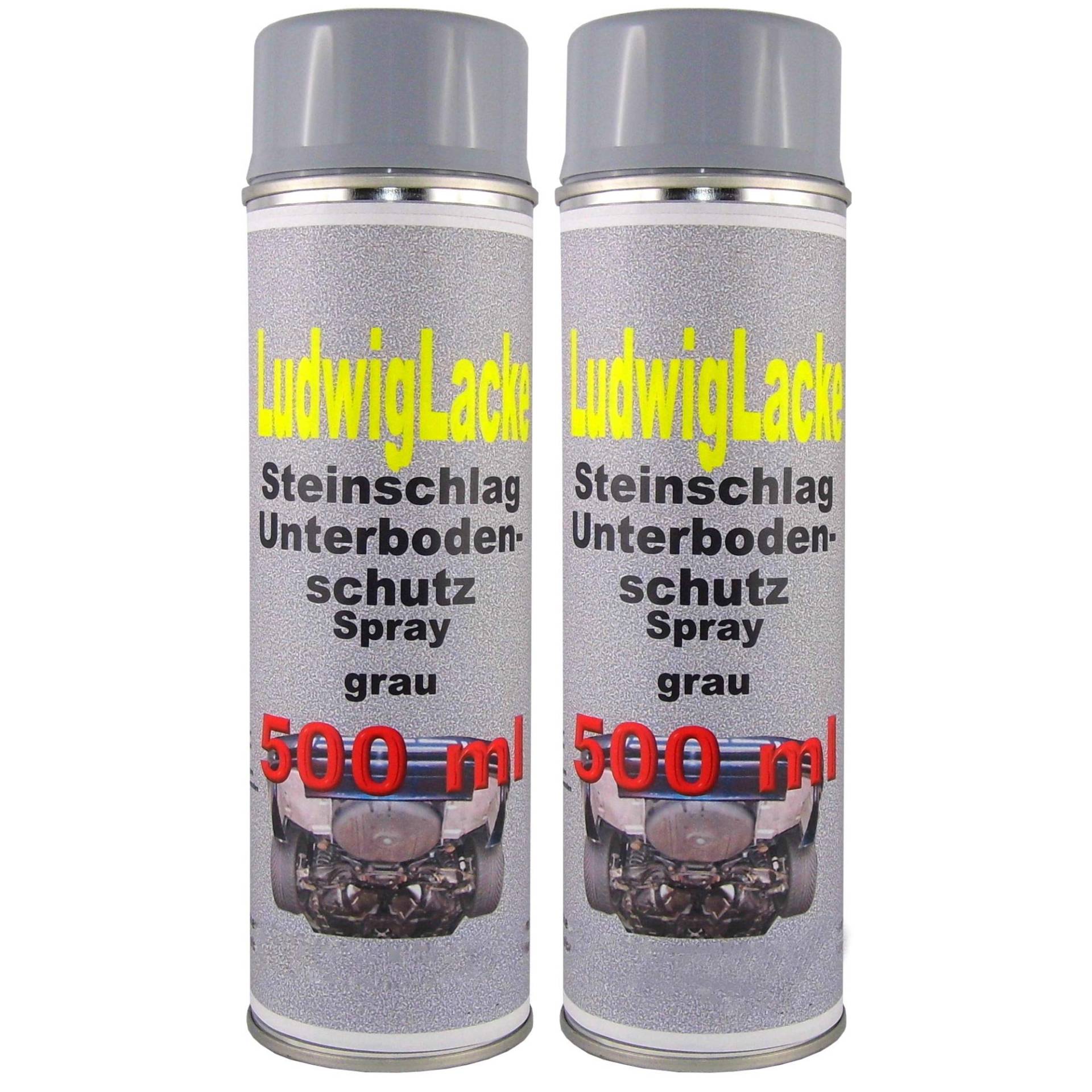 2 x 500 ml Spray Steinschlagschutz grau überlackierbar mit Autolack 2 x 500 ml Spray Steinschlagschutz grau überlackierbar mit Autolack von Steinschlagschutz Unterbodenschutz