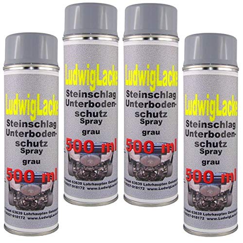 4 x 500 ml Spray Steinschlagschutz grau überlackierbar mit Autolack 4 x 500 ml Spray Steinschlagschutz grau überlackierbar mit Autolack von Steinschlagschutz Unterbodenschutz