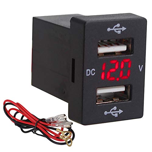 Steowsey 12 V Auto LadegeräT mit Sicherung für 5 V 4.2A Auto Buchse LadegeräT für Telefon Led Display Meter Voltmeter (Rot) von Steowsey