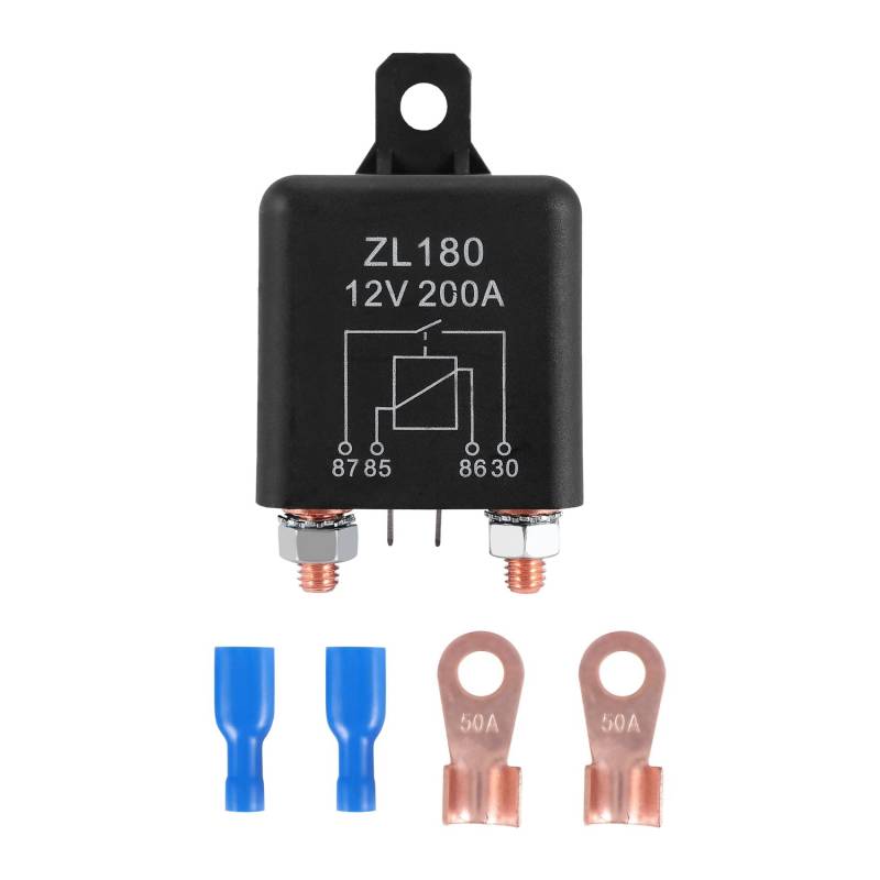 Steowsey 12V 200A Relais Auto-Motor Automobil-Boots-Auto Heavy Duty Split ZL180 mit 2 Pin-Abdruck + 2 Terminal - [1 Satz] von Steowsey